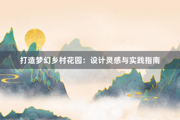 打造梦幻乡村花园：设计灵感与实践指南